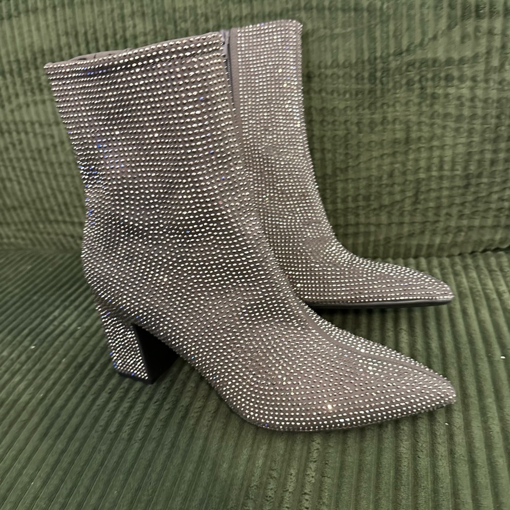 a new day Silver Studded Heeled Boots